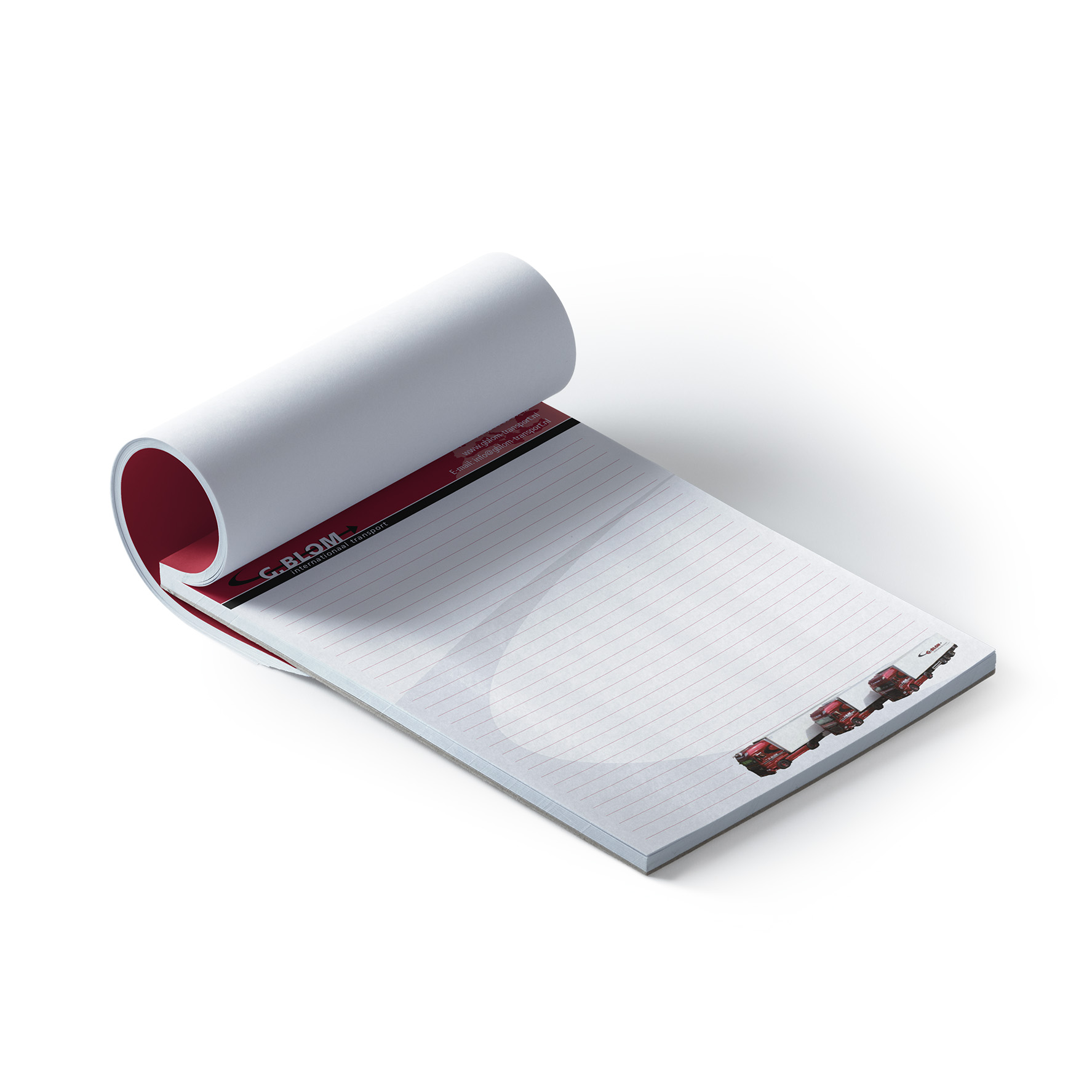 Kladblok voor Blom Transport