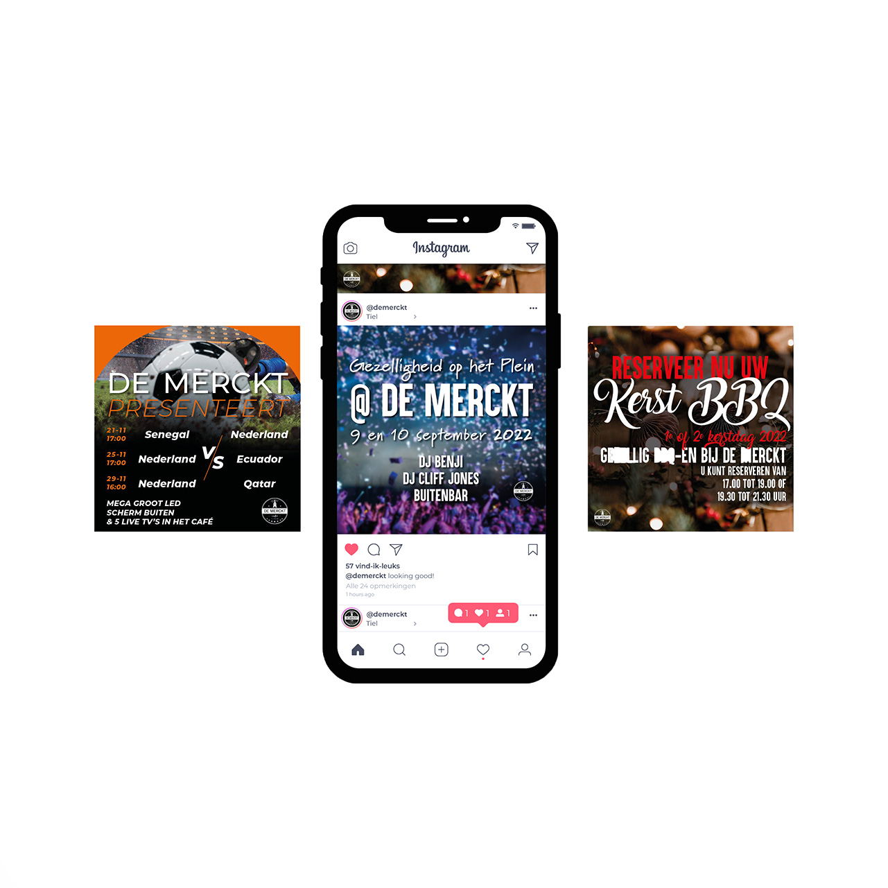 Instagram posts voor De Merckt Tiel