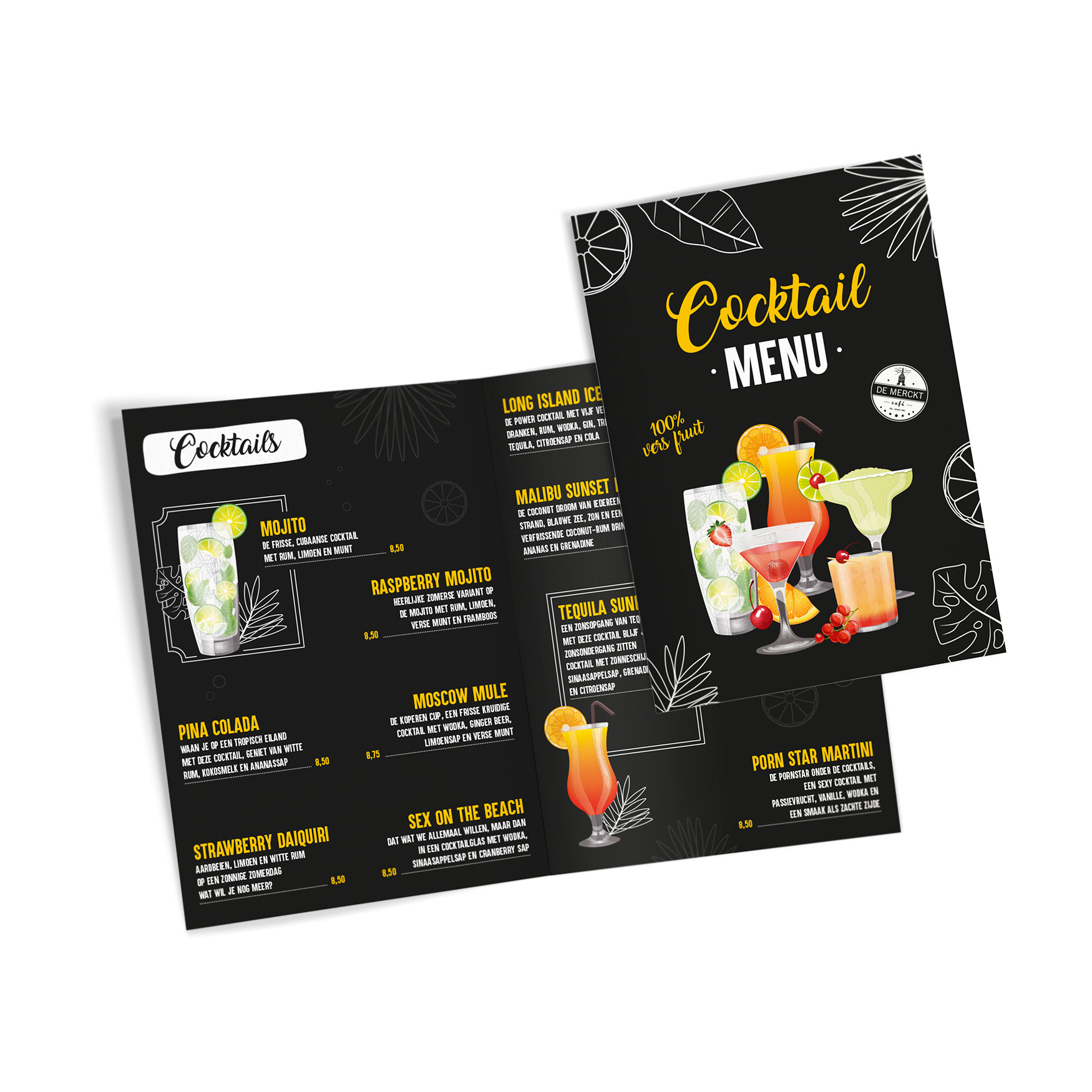 Cocktailkaart voor De Merckt Tiel