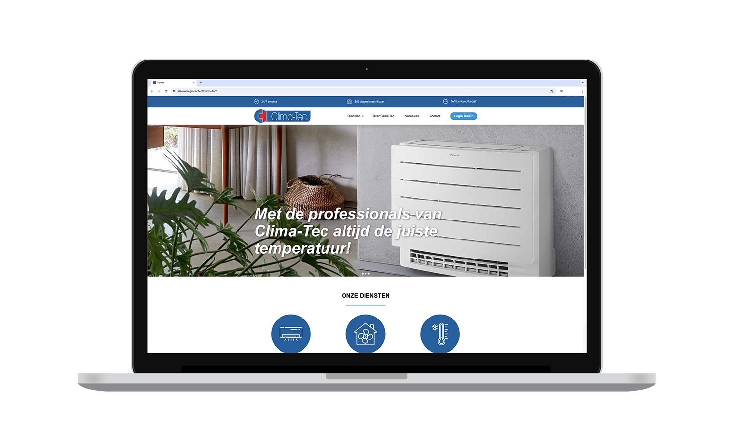 Website voor Clima-Tec